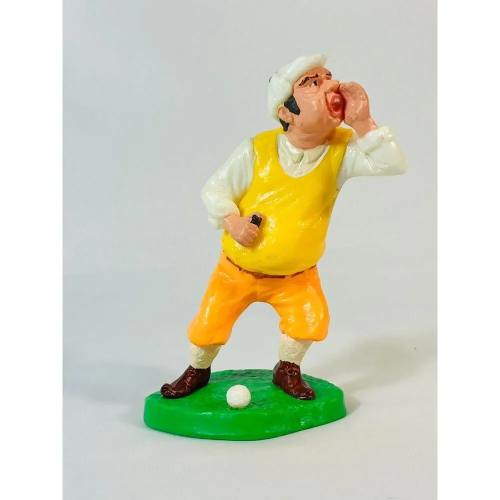 Vintage 1974 Wilton Golf Cake Decorating Accessories Club Flag Golfer